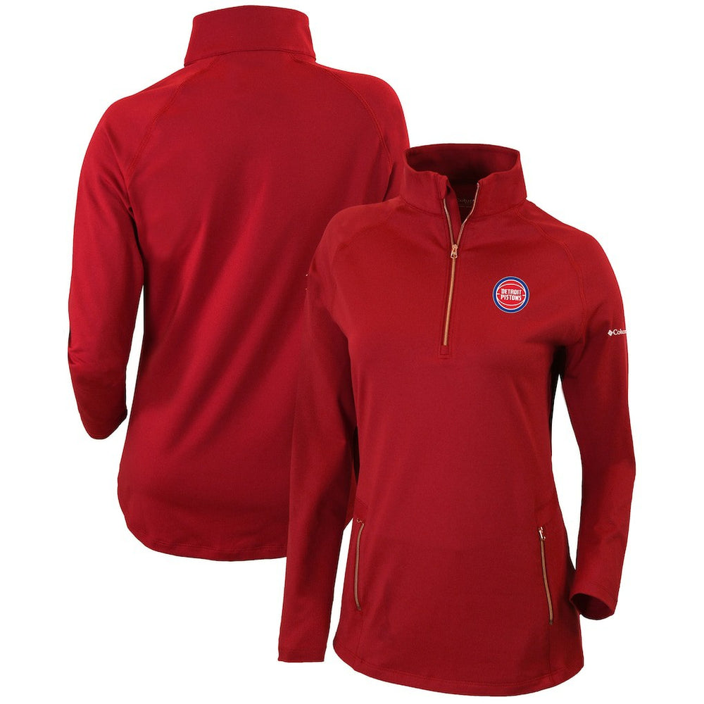 Detroit Pistons Women's Omni-Wick Outward Nine Quarter-Zip Pullover Top sale For Sale