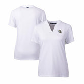 Los Angeles Chargers Cutter & Buck Women's Helmet Logo DryTec Forge Stretch V-Neck Blade Top