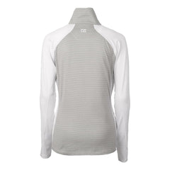 San Francisco 49ers Cutter & Buck Women's Helmet Logo DryTec Forge Tonal Stripe Stretch Half-Zip Top