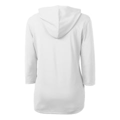 Washington Commanders Cutter & Buck Women's Helmet Logo DryTec Virtue Eco Pique Recycled Half-Zip Pullover Hoodie
