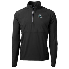 Philadelphia Eagles Cutter & Buck Helmet Adapt Eco Knit Hybrid Recycled Quarter-Zip Pullover Top