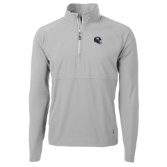 New York Giants Cutter & Buck Helmet Adapt Eco Knit Hybrid Recycled Quarter-Zip Pullover Top
