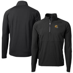 Green Bay Packers Cutter & Buck Helmet Adapt Eco Knit Hybrid Recycled Quarter-Zip Pullover Top