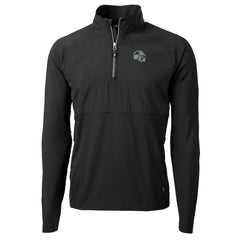 Carolina Panthers Cutter & Buck Helmet Adapt Eco Knit Hybrid Recycled Quarter-Zip Pullover Top