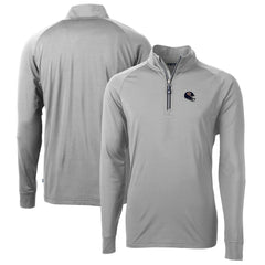 Chicago Bears Cutter & Buck Helmet Adapt Eco Knit Stretch Recycled Quarter-Zip Pullover Top