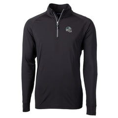 Carolina Panthers Cutter & Buck Helmet Adapt Eco Knit Stretch Recycled Quarter-Zip Pullover Top