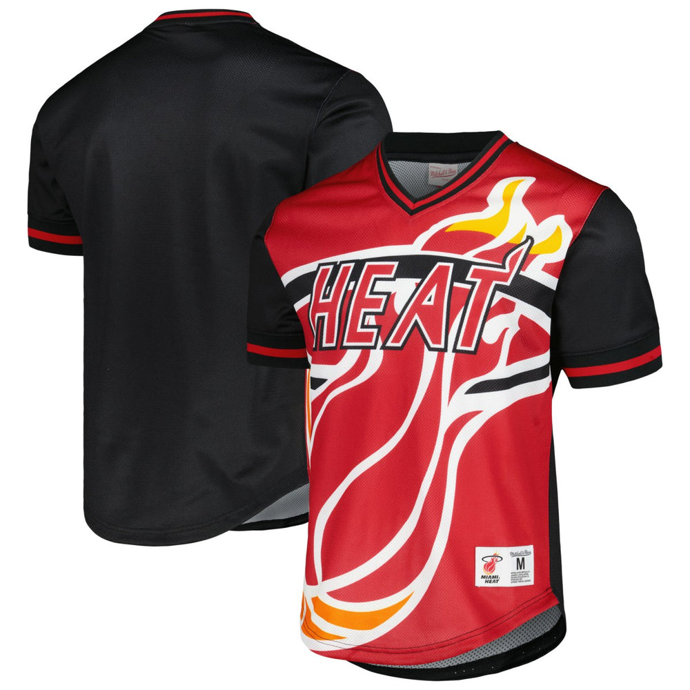 Miami Heat Jumbotron 3.0 Mesh V-Neck T-Shirt For Sale