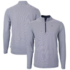 Atlanta Braves Cutter & Buck Americana Logo Big & Tall Virtue Eco Pique Recycled Quarter-Zip Pullover Top | MLB On Sale