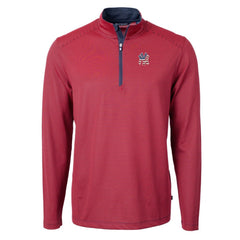 New York Yankees Cutter & Buck Americana Logo Virtue Eco Pique Stripe Recycled Quarter-Zip Pullover Top | MLB Shop