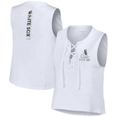 Chicago White Sox WEAR by Erin Andrews Women's Lace-Up Tank Top | MLB New