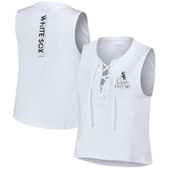 Chicago White Sox WEAR by Erin Andrews Women's Lace-Up Tank Top | MLB New