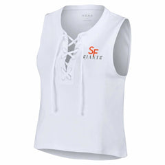San Francisco Giants WEAR by Erin Andrews Women's Lace-Up Tank Top | MLB US