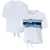 Minnesota Twins WEAR by Erin Andrews Women's Front Tie T-Shirt | MLB New