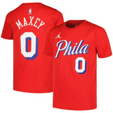 Tyrese Maxey Philadelphia 76ers Jordan Brand Youth Name & Number Statement T-Shirt On Sale