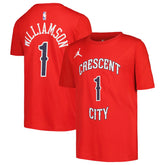 Zion Williamson New Orleans Pelicans Jordan Brand Youth Name & Number Statement T-Shirt New