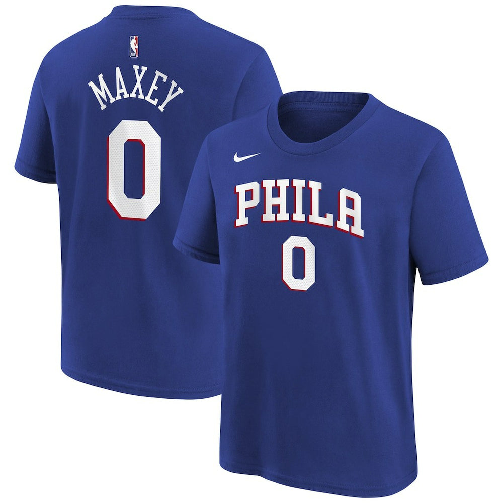 Tyrese Maxey Philadelphia 76ers Youth Icon Name & Number T-Shirt Online