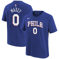 Tyrese Maxey Philadelphia 76ers Youth Icon Name & Number T-Shirt Online