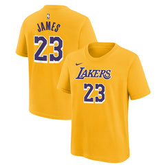 LeBron James Los Angeles Lakers Youth Icon Name & Number T-Shirt New