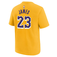 LeBron James Los Angeles Lakers Youth Icon Name & Number T-Shirt New