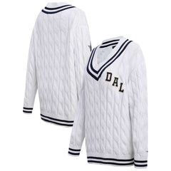 Dallas Cowboys Pro Standard Women's Prep V-Neck Pullover Sweater