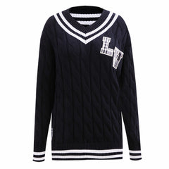 Las Vegas Raiders Pro Standard Women's Prep V-Neck Pullover Sweater