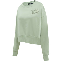 Detroit Lions Pro Standard Women's Oversized Cropped Neutral Pullover Sweatshirt