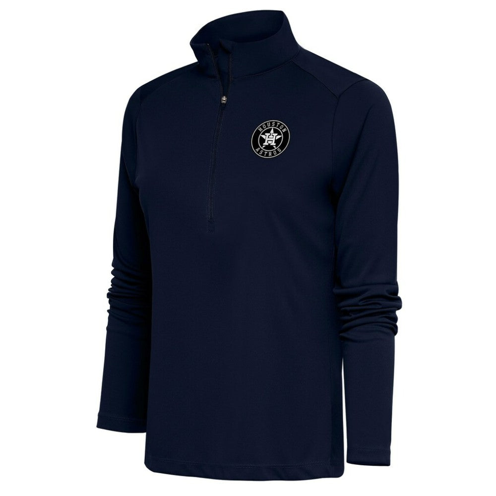 Houston Astros Antigua Women's Brushed Metallic Tribute Half-Zip Pullover Top | MLB On Sale