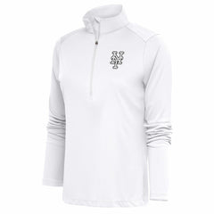 New York Mets Antigua Women's Brushed Metallic Tribute Half-Zip Pullover Top | MLB Shop