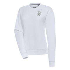 Detroit Tigers Antigua Women's Brushed Metallic Victory Pullover Sweatshirt | MLB Discount