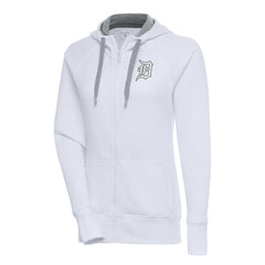 Detroit Tigers Antigua Women's Brushed Metallic Victory Full-Zip Hoodie | MLB Outlet