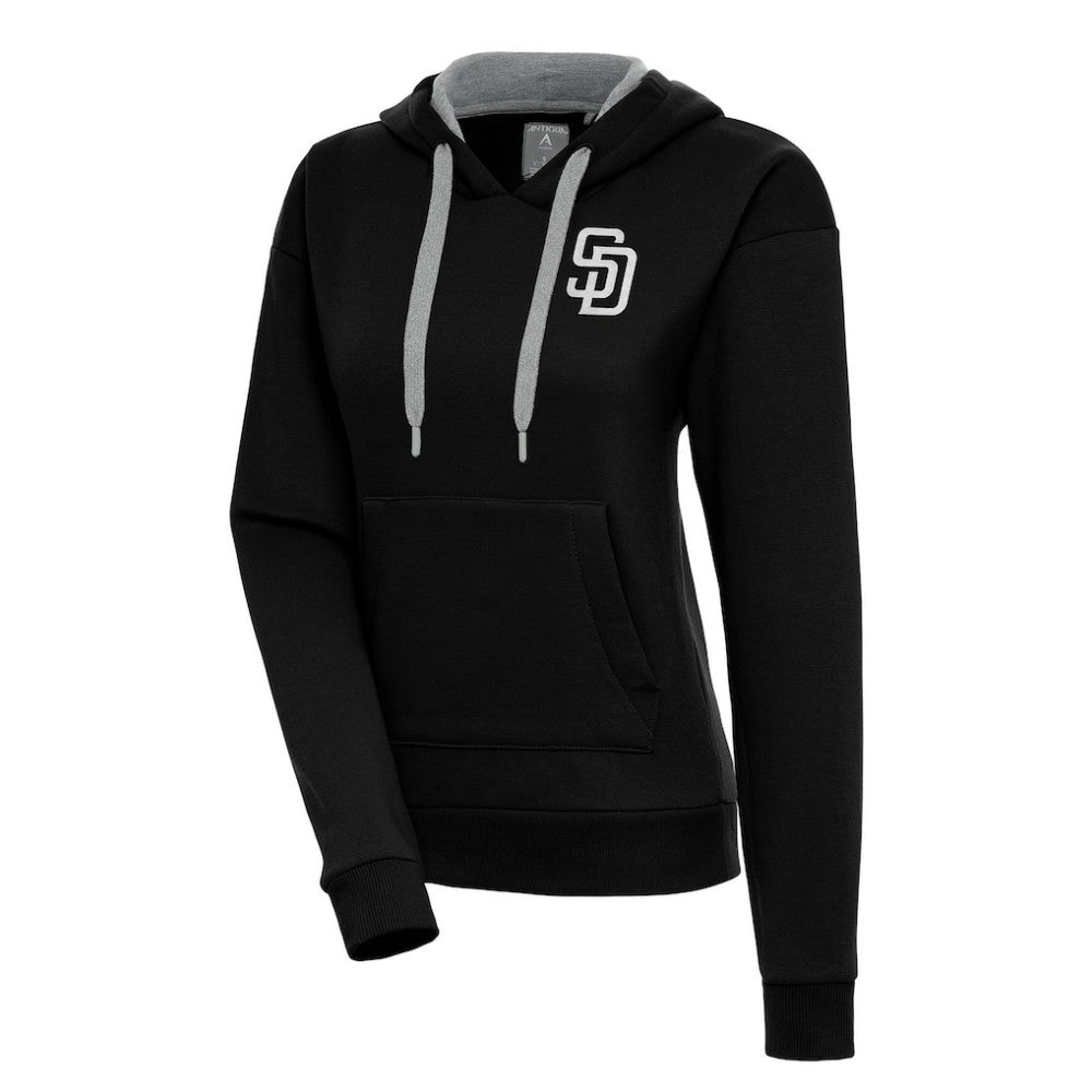 San Diego Padres Antigua Women's Brushed Metallic Victory Pullover Hoodie | MLB For sale