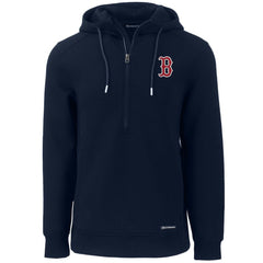 Boston Red Sox Cutter & Buck Roam Eco Half-Zip Recycled Pullover Hoodie | MLB Sale