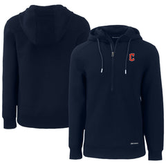 Cleveland Guardians Cutter & Buck Roam Eco Half-Zip Recycled Pullover Hoodie | MLB Sale