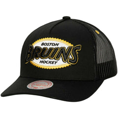 Boston Bruins Mitchell & Ness Team Seal Trucker Snapback Hat Online