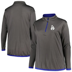 Los Angeles Dodgers Profile Women's Plus Size Quarter-Zip Jacket | MLB On Sale