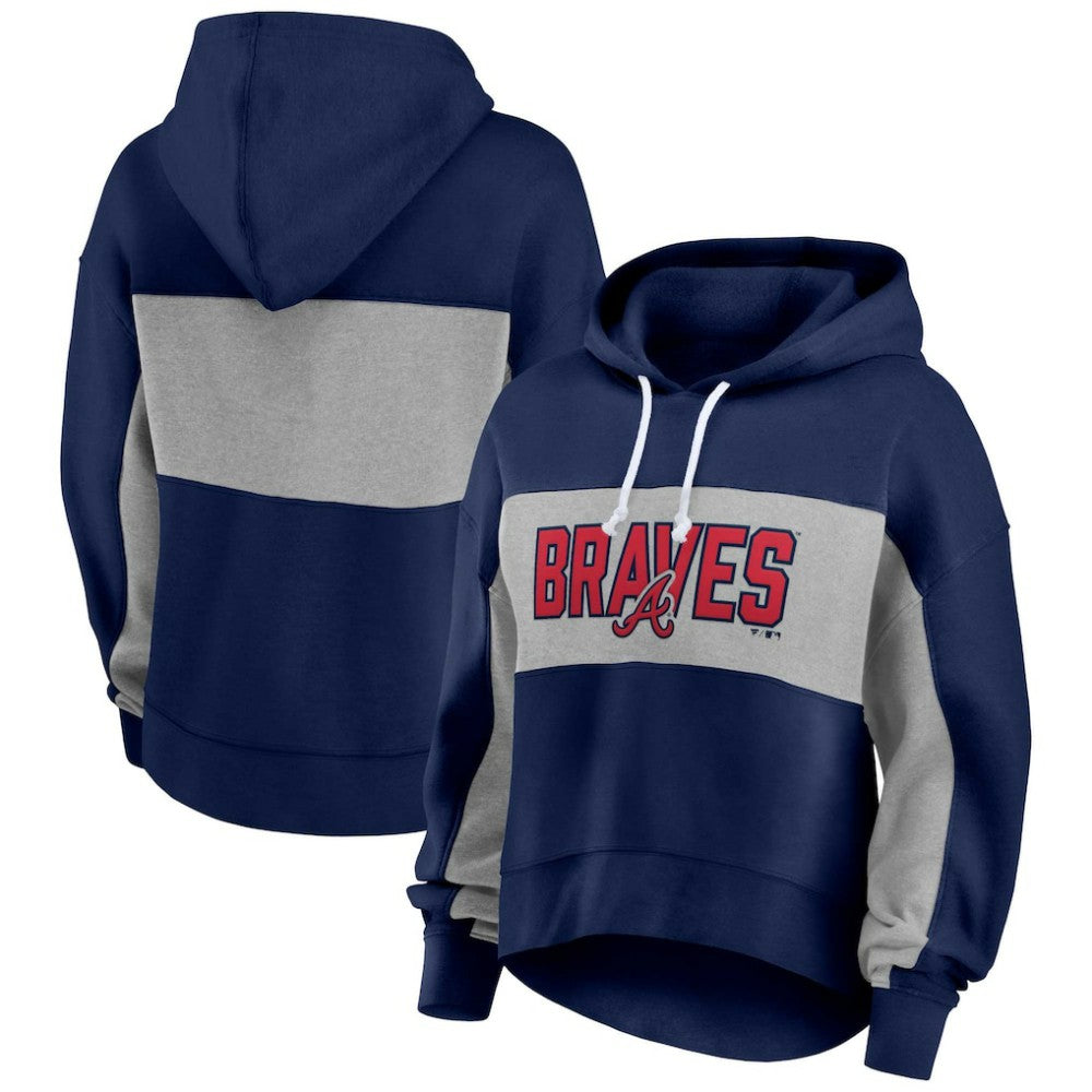 Atlanta Braves Profile Women's Plus Size Pullover Hoodie | MLB Outlet