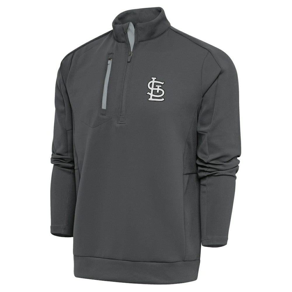 St. Louis Cardinals Antigua Metallic Generation Quarter-Zip Pullover Top | MLB On Sale