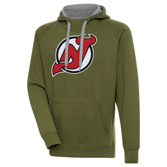 New Jersey Devils Antigua Victory Pullover Hoodie On Sale