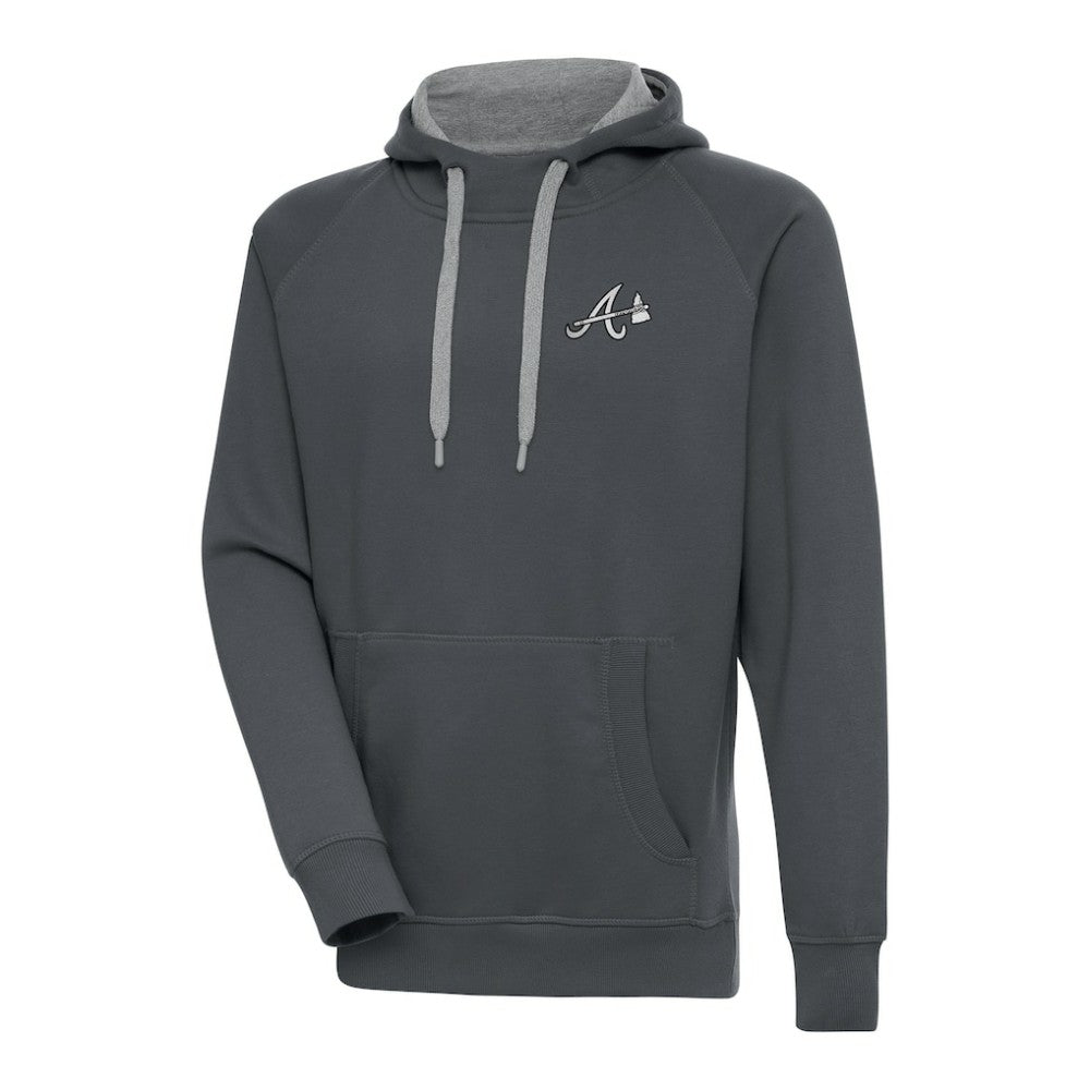 Atlanta Braves Antigua Metallic Victory Pullover Hoodie | MLB Online