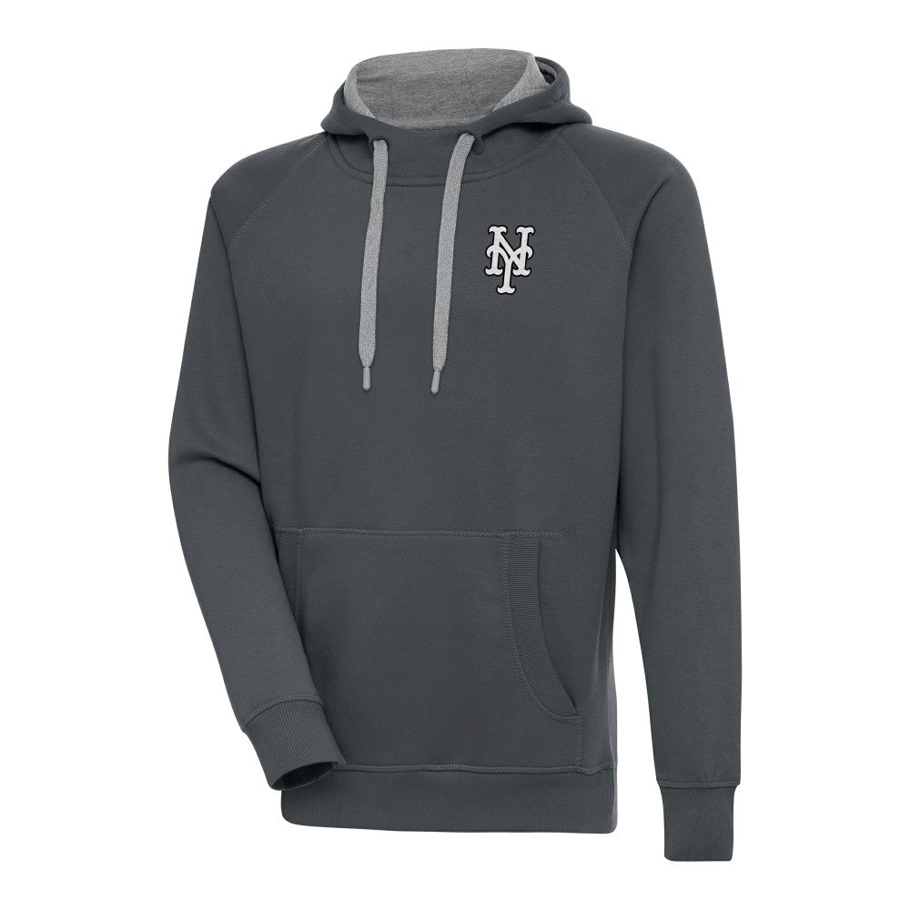 New York Mets Antigua Metallic Victory Pullover Hoodie | MLB Discount