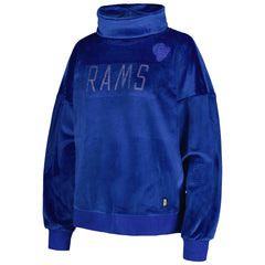 Los Angeles Rams DKNY Sport Women's Deliliah Rhinestone Funnel Neck Pullover Sweatshirt