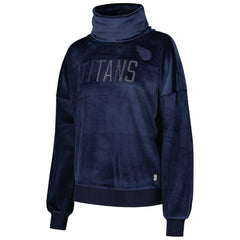 Tennessee Titans DKNY Sport Women's Deliliah Rhinestone Funnel Neck Pullover Sweatshirt