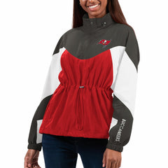 Tampa Bay Buccaneers G-III 4Her by Carl Banks Women's Tie Breaker Lightweight Quarter-Zip Jacket