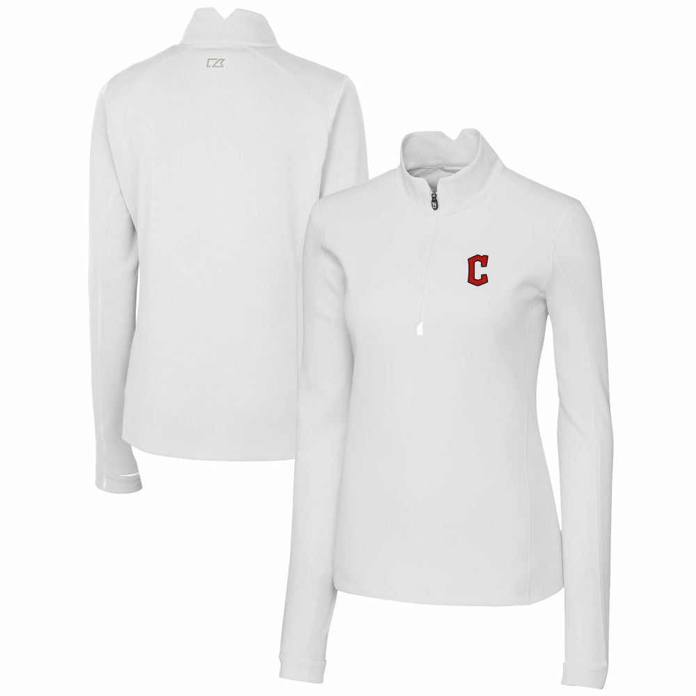 Cleveland Guardians Cutter & Buck Women's DryTec Traverse Stretch Quarter-Zip Pullover Top | MLB New