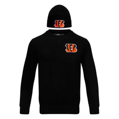 Cincinnati Bengals Pro Standard Crewneck Pullover Sweater & Cuffed Knit Hat Box Gift Set
