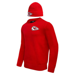 Kansas City Chiefs Pro Standard Crewneck Pullover Sweater & Cuffed Knit Hat Box Gift Set