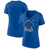 Kansas City Royals Women's Hometown Retro Crown V-Neck T-Shirt | MLB Discount