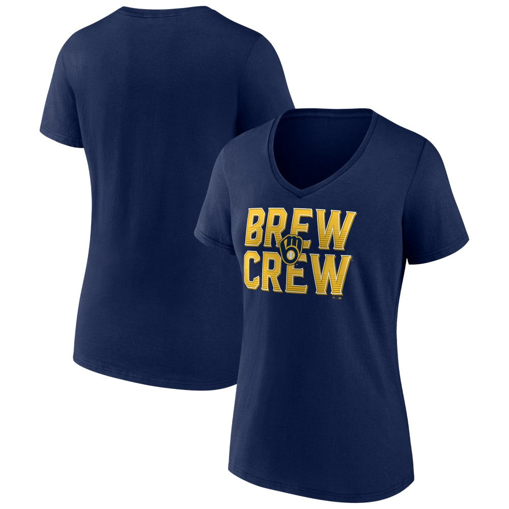 Milwaukee Brewers Women's Hometown Brew Crew Fancy V-Neck T-Shirt | MLB For sale