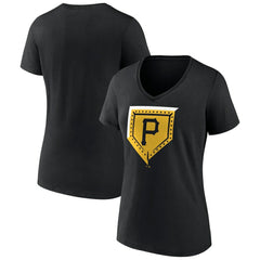 Pittsburgh Pirates Women's Hometown Steel Plate V-Neck T-Shirt | MLB Online