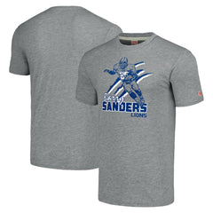 Detroit Lions Barry Sanders Homage Unisex Caricature Retired Player Tri-Blend T-Shirt